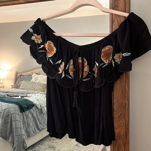 Black off the shoulder Top